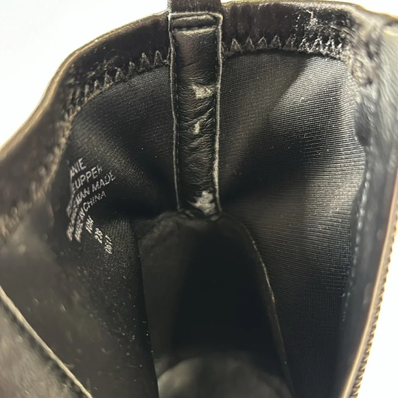 Marc Fisher Boots Black Satin Janie Zip Ankle Bootie Block Heel - Picture 7 of 9